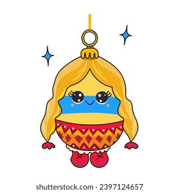 Vector and Settings Christmas toy with Ukraine,  for Ukrainians