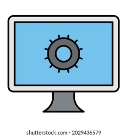 Vector Settings Filled Outline Icon Design
