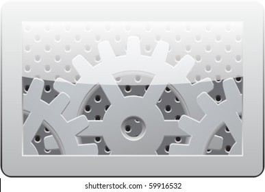 Vector settings icon with gearbox