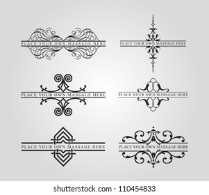 vector set:Vintage frames