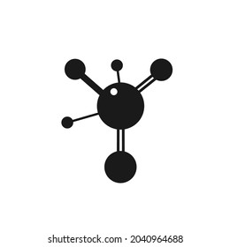 vector of several circles of different sizes linked by a line