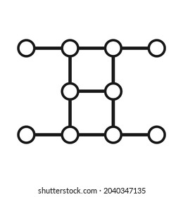 vector of several small circles connected by lines