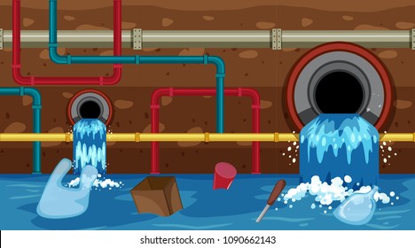 A Vector of Sewer Waste  illustration