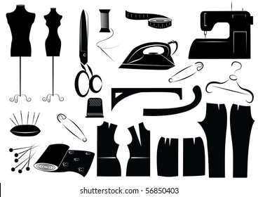 Vector sewing equipment .Symbol