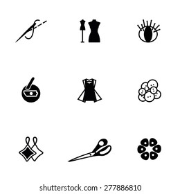 Vector Sewing icon set on white background