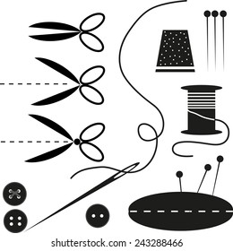 Vector sewing kit