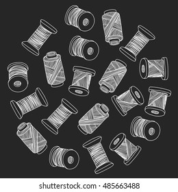 Vector sewing and needlework icons
