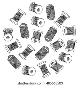 Vector sewing and needlework icons