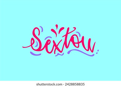 Vector sextou in brazilian portuguese illustrated hand lettering vector