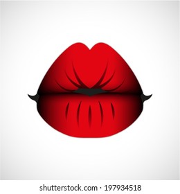 Vector Sexy Red lips