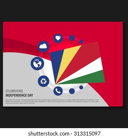 Vector Seychelles Independence Day Flyer template. Creative Brochure Title Page. National Day Leaflet design element. vector illustration