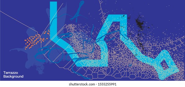 Vector shabby stylish ink combination background