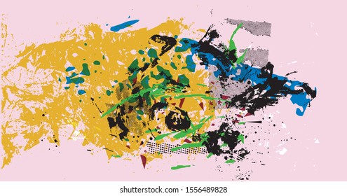 Vector shabby stylish ink combination background
