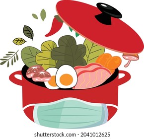 vector shabu suki healthy food