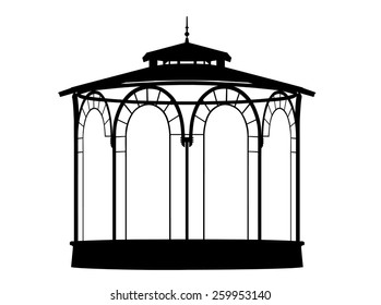 Vector shadow of a bandstand