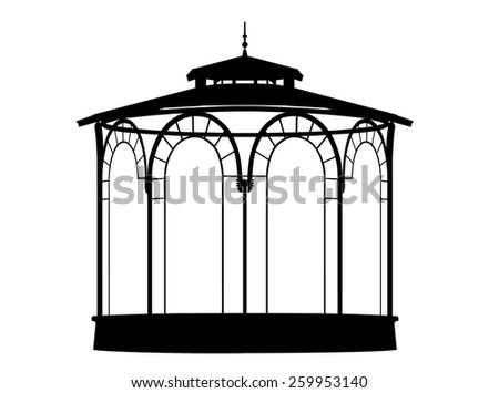 Vector shadow of a bandstand Foto stock © 
