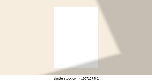 Efecto de superposición de la sombra del vector. Luz suave transparente y sombras desde la ventana.  Se burla de la sombra de las ventanas transparentes y de la luz natural. Malla de 10 pasos.