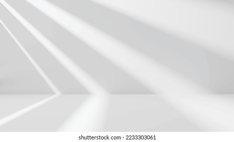 Vector of shadow pillar in blank white natural background. Concept scene stage showcase, product, nature, perfume, promotion sale, banner, presentation, cosmetic. 