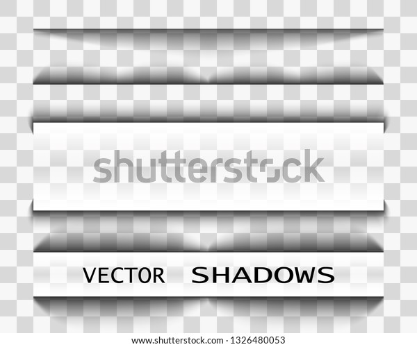 
Vector shadow. Transparent shadow realistic
illustration. Page divider with transparent shadow isolated. Pages
vector set.