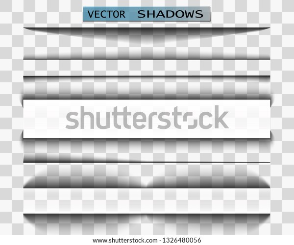 \
Vector shadow. Transparent shadow realistic\
illustration. Page divider with transparent shadow isolated. Pages\
vector set.