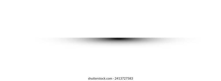 Vector shadows on transparent background. Realistic shadow effect for design. Vector illustration.