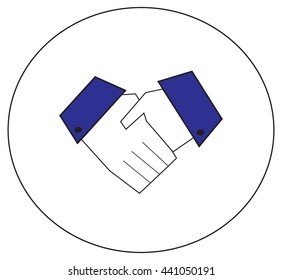 Vector of shake the hands on isolated