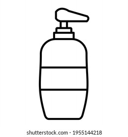 Vector Shampoo Outline Icon Design
