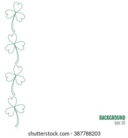 Vector shamrock background for St.Patrick day. Original design that combines simplicity, elegance and a holiday mood. The best solution for your design