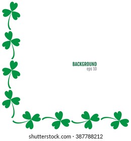 Vector shamrock background for St.Patrick day. Original design that combines simplicity, elegance and a holiday mood. The best solution for your design