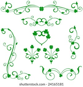 Vector shamrock elements.