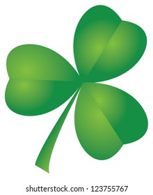 vector shamrock isolated on white background for St.Patrick day