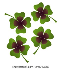 vector shamrock leaf on white background