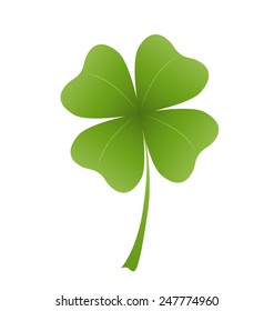 vector shamrock leaf on white background