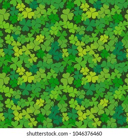 Vector shamrock modern seamless background or pattern