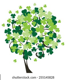 vector shamrock tree for st. Patrick day