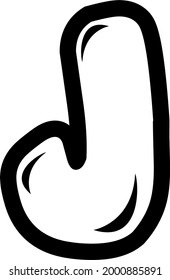 Vector shape of an alphabet object for kindergarten, kids learning purpose, educational purpose, or any commercial purposes as needed