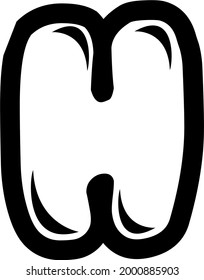 Vector shape of an alphabet object for kindergarten, kids learning purpose, educational purpose, or any commercial purposes as needed