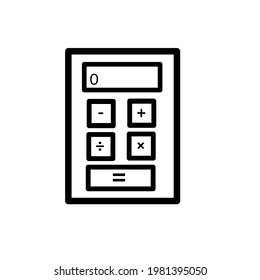 a vector in the shape of a calculator