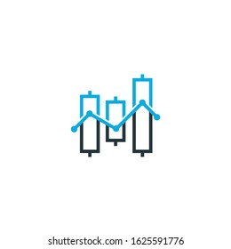 vector shape chart with unique, clean and modern shapes