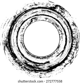 Vector Shape . Circle Stamps . Round Brush Stroke . Icon, Logo, Banner Design . 
