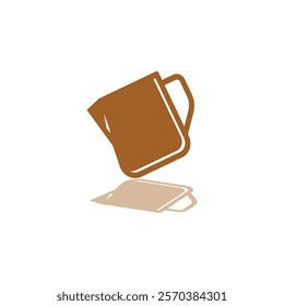 Vector Shape Color Brown Milk jug barista tools coffee shop