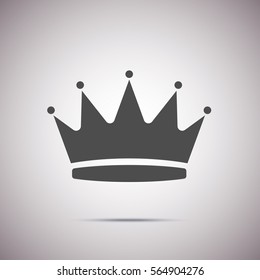 Vector shape of crown icon for web design. Stock illustration