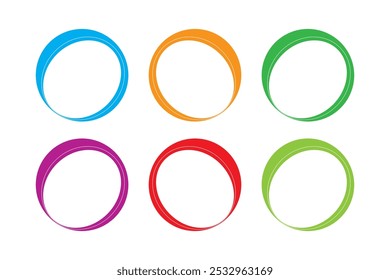 Vector Shape Design Multicolor Patten Line blob