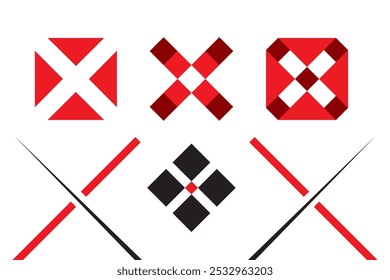 Vector Shape Design Multicolor Patten Line blob