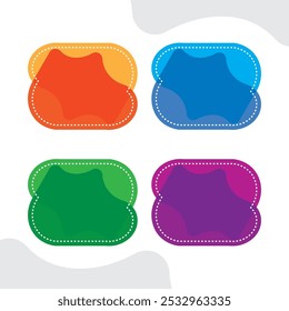 Vector Shape Design Multicolor Patten Line blob