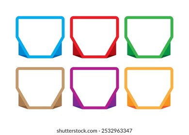 Vector Shape Design Multicolor Patten Line blob