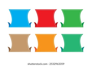 Vector Shape Design Multicolor Patten Line blob
