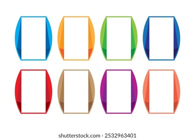 Vector Shape Design Multicolor Patten Line blob