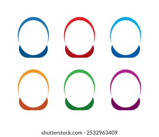 Vector Shape Design Multicolor Patten Line blob