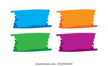 Vector Shape Design Multicolor Patten Line blob